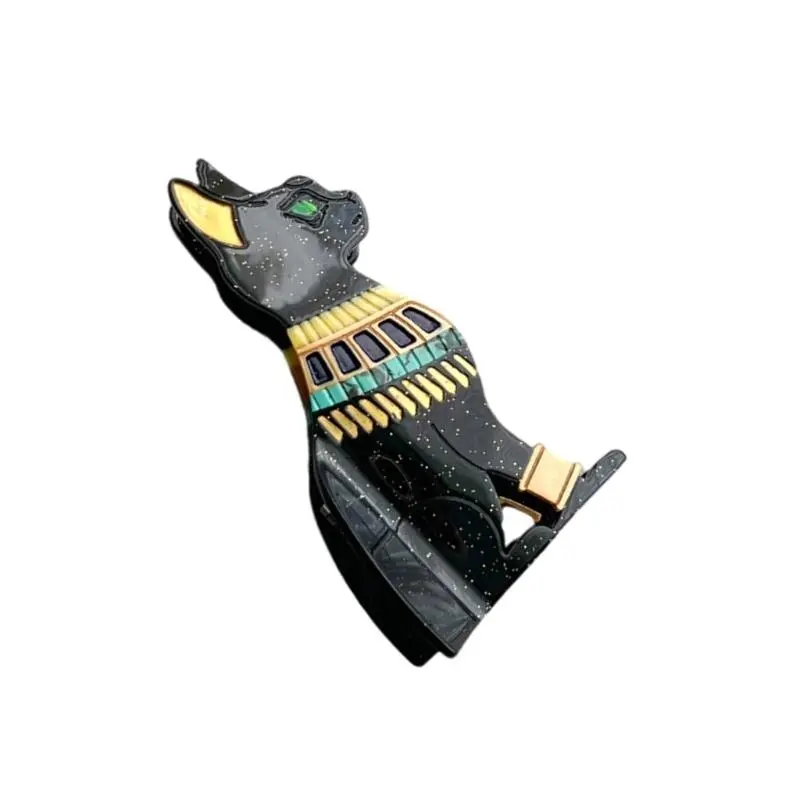 652F Popular Egyptian Cats Hair Claw Strong Spring Clip Women Hair Styling Ornament Acetate Claw Clip Daily Use Hair Decors