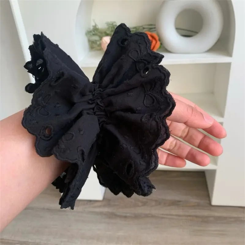 652F Lace Hair Rope Hair Bun Scrunchies Elastic Hair Rope Big Hair Scrunchy Heavy Duty HairBands Female Accessories