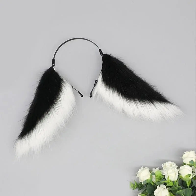 652F Anime Headband for Party Japanese Lop Ear Hairhoop Teens Halloween Theme Party Hairband Masquerades Costume Accessories