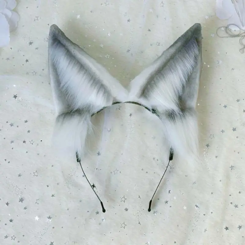 652F Fashion Foxes Ear Hairband Adjustable Cosplay Accessory Multipurpose Costume Headpiece For Parties And Daily Wear
