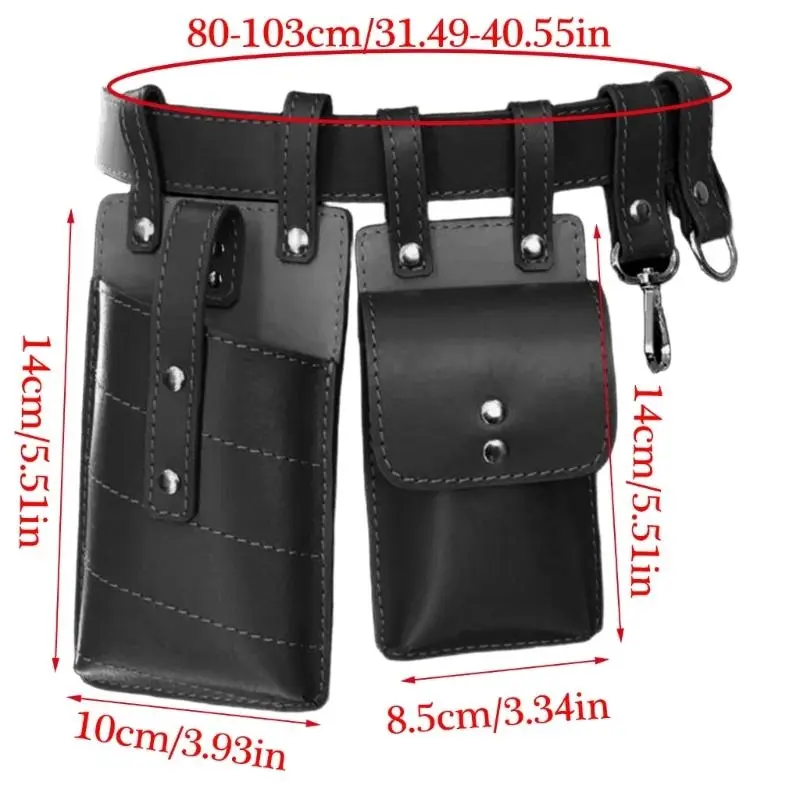 652F Medieval Steampunk Leather Waist Bag With Leather Belt Medieval Waist Phone Bag Side Pouches For Men Women Halloween