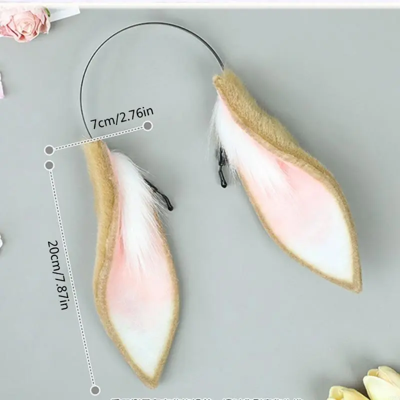 39BB Hare Cosplay Accessories Party Costume Sexy Rabbit Headband Animation Hair Hoop for Masquerade ComicCon
