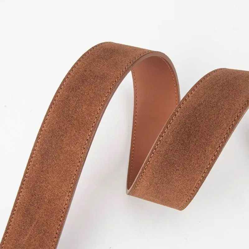 652F Stylish Ladies Leather Belt Comfortable Stretch Waistband Versatiles Waist Belt for Women Featuring