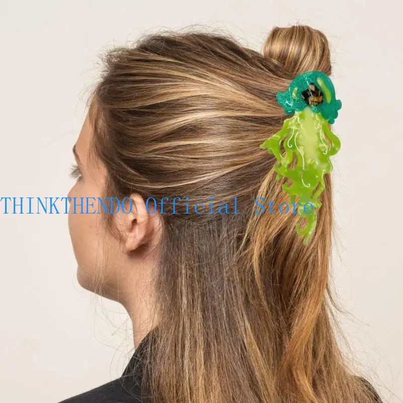 652F Popular Shark Hair Claw Clip for Women Acetate Hair Clamp Nonslip Hair Jaw Clip for Female Various Hairstyles Daily Use