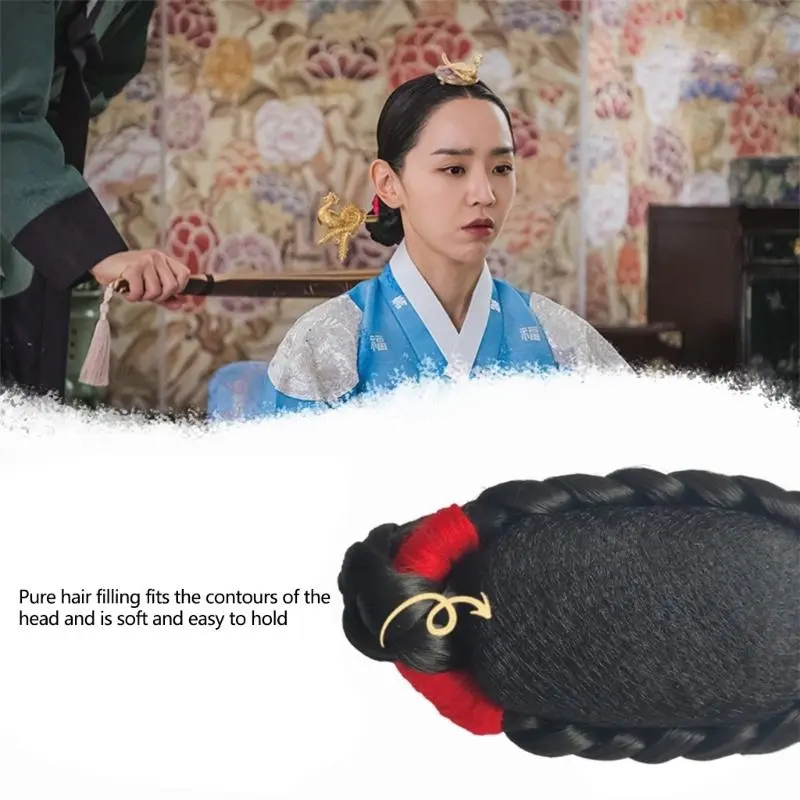 652F Durability Korean Braided Hairpiece Elegant Twisted Hair Bun Professionals for Everyday Use
