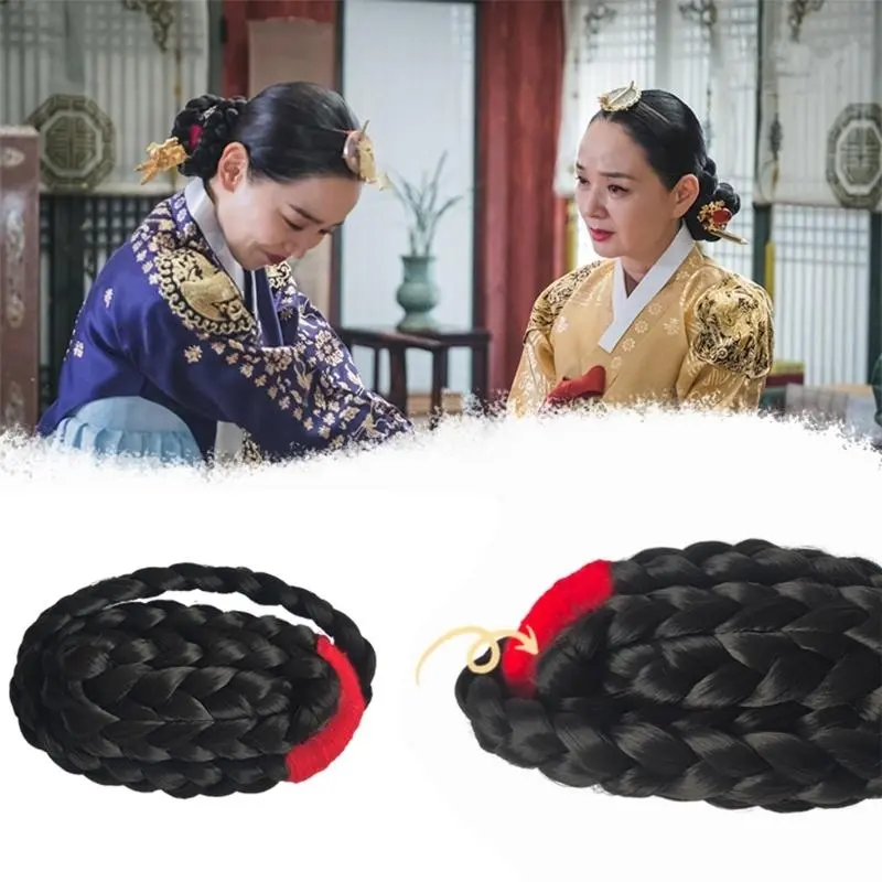 652F Durability Korean Braided Hairpiece Elegant Twisted Hair Bun Professionals for Everyday Use