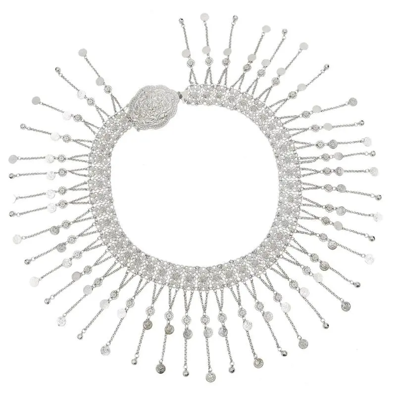652F Bells Coil Waist Belt Belly Chain for Dress Chain Belt for Women Waist Chain Belt Belly Dance Accessories
