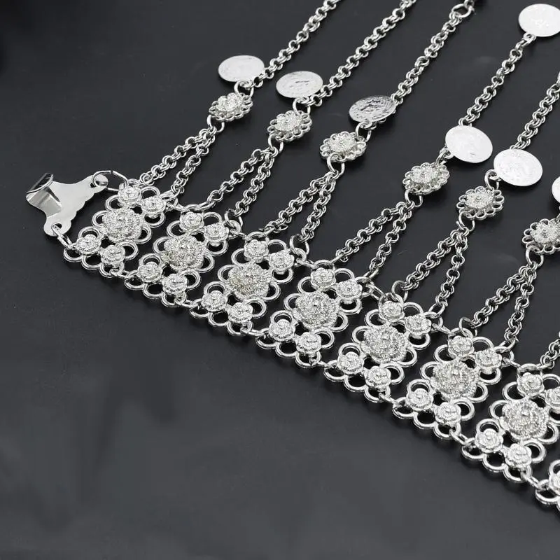 652F Bells Coil Waist Belt Belly Chain for Dress Chain Belt for Women Waist Chain Belt Belly Dance Accessories
