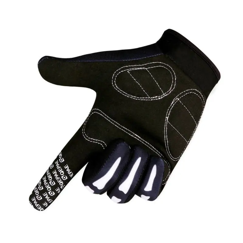 652F 1pair Winter Adult Thicken Gloves Adult Windproof Wear-Resistant Gloves with Claw Skeleton Pattern Halloween Mitten