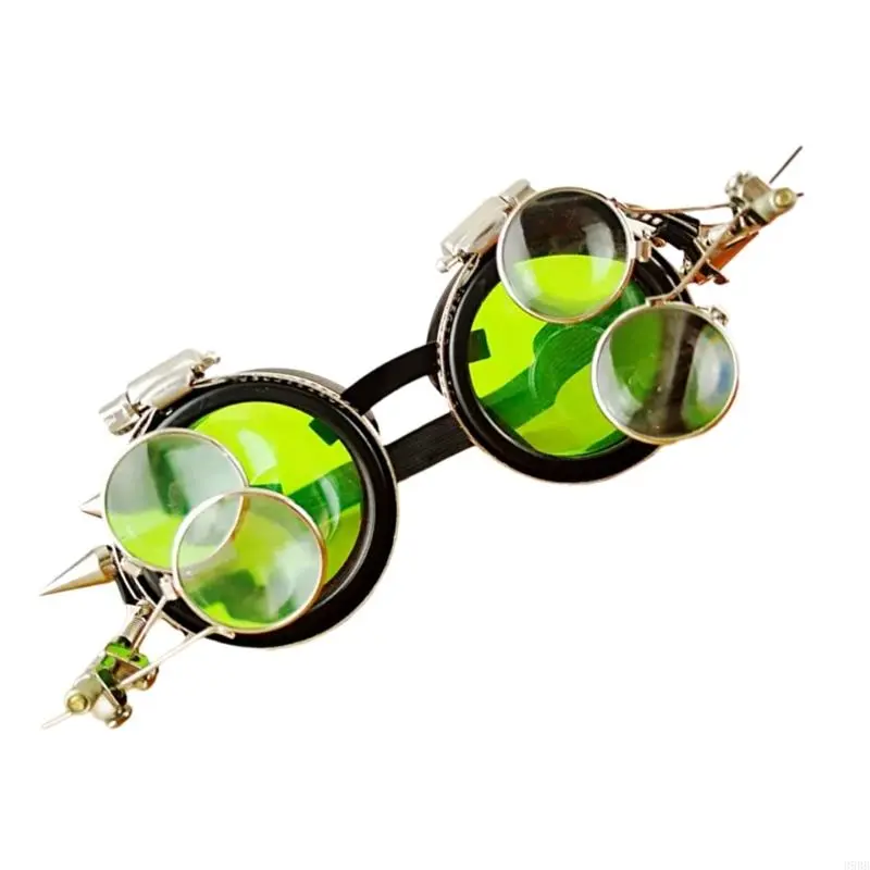 652F Steampunk Glasses Gothic Steampunk Goggles Halloween Cosplay Goggles Steampunk Costume Accessories for Theme Party