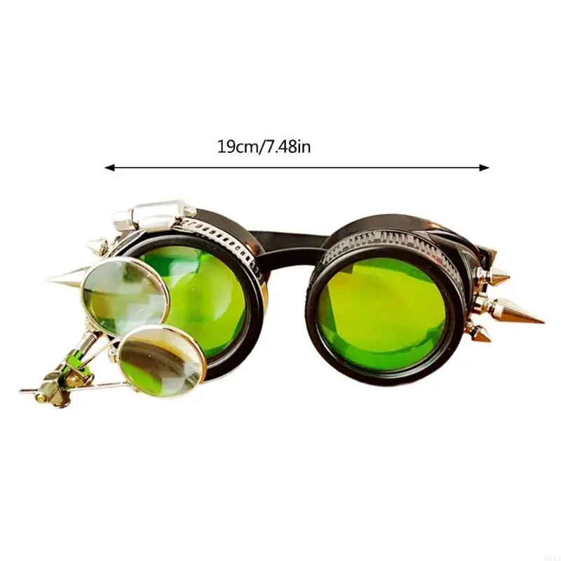 652F Steampunk Glasses Gothic Steampunk Goggles Halloween Cosplay Goggles Steampunk Costume Accessories for Theme Party
