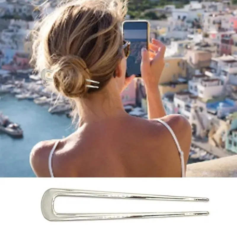 39BB Unique Hair Pins Large French Metal Styling Accessories For Women Bun Hairpieces Hair Clip Fashion Hair Decors