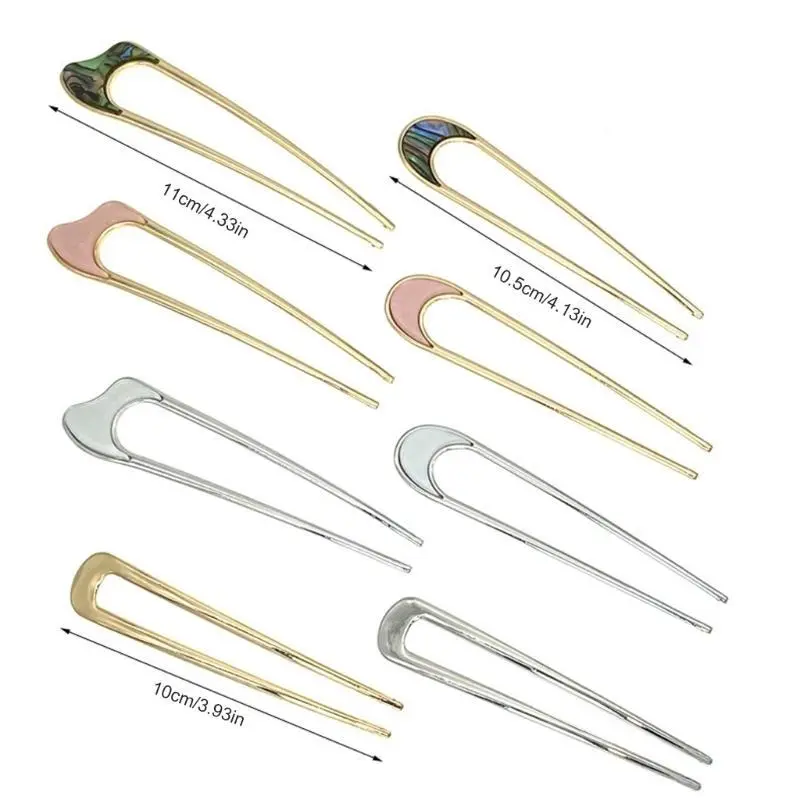 39BB Unique Hair Pins Large French Metal Styling Accessories For Women Bun Hairpieces Hair Clip Fashion Hair Decors