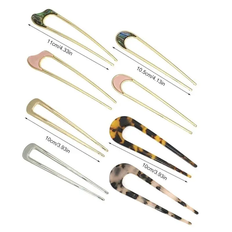 39BB Unique Hair Pins Large French Metal Styling Accessories For Women Bun Hairpieces Hair Clip Fashion Hair Decors