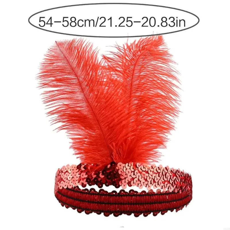 652F 1920s Great Gatsby Accessories Set,Flapper Costume Accessories Roaring 20s Accessories for Women Flapper Headpiece Glove