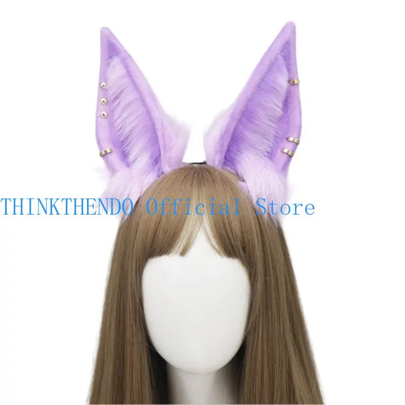 652F Artificial Mythical Ear Headband Cosplay Costume Hairhoop Masquerades Party Hairband Anime Headwear Role Play Accessory