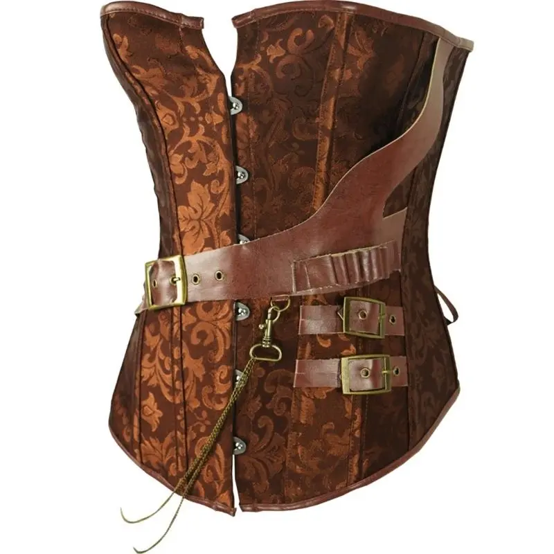 652F Laceup Corset Tanks Tops for Women French Shapewear Laceup Back Tied Waist Trainer Vintage Victorian Bustier Cincher