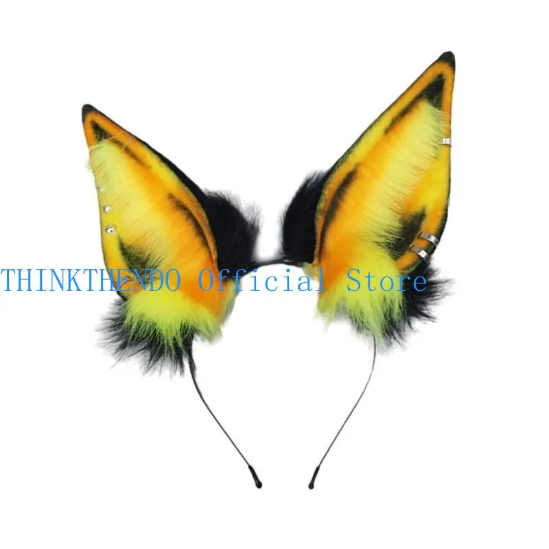 652F Artificial Mythical Ear Headband Cosplay Costume Hairhoop Masquerades Party Hairband Anime Headwear Role Play Accessory