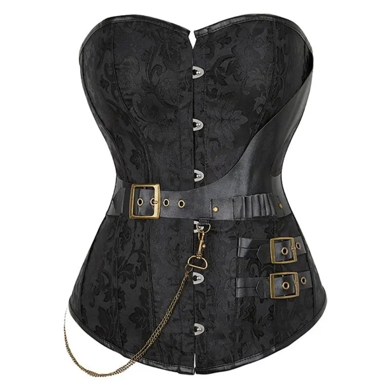 652F Laceup Corset Tanks Tops for Women French Shapewear Laceup Back Tied Waist Trainer Vintage Victorian Bustier Cincher