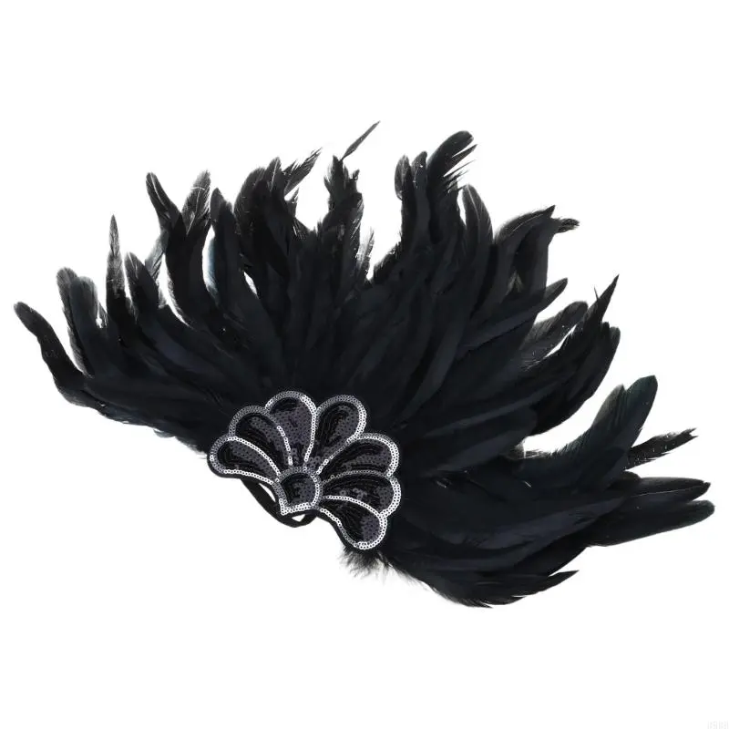 652F Flapper Headbands Mardi Gras Prom Dancer Headpiece for Party Carnivals Celebrations Headwear Hair Styling