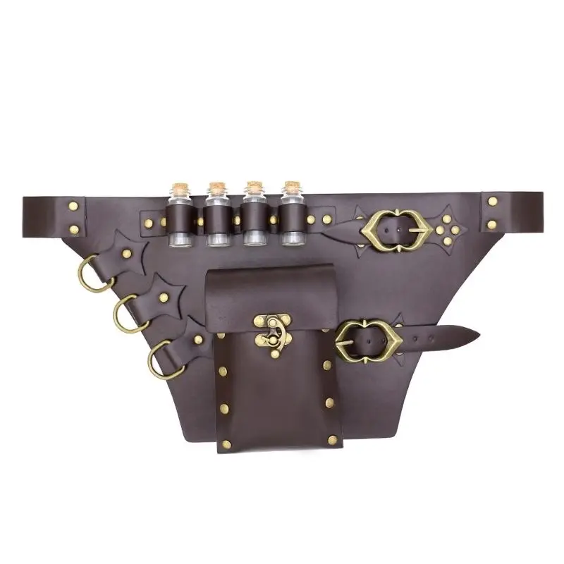 652F Middle Ages Waistband Perfect for Costume Parties Gatherings Cosplay Brown Belt Alchemist Belt Brown Waistband