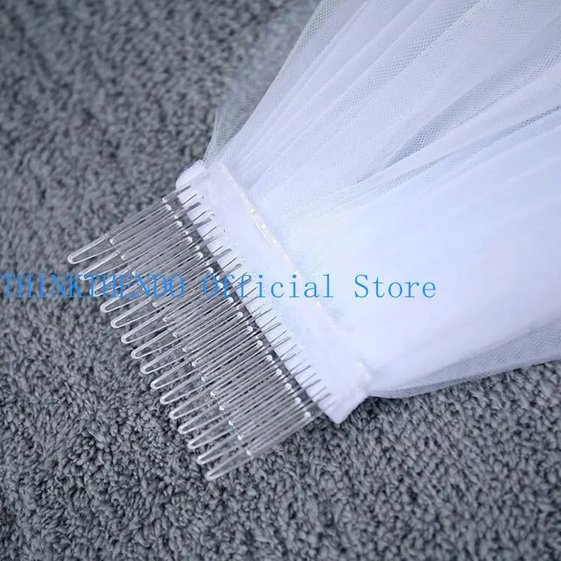 652F Hair Clip Combs Metal Wire Plastic Hair Combs Bridal Wedding Veil Combs with Long Teeth Hairpins Grips Barrettes Clamps