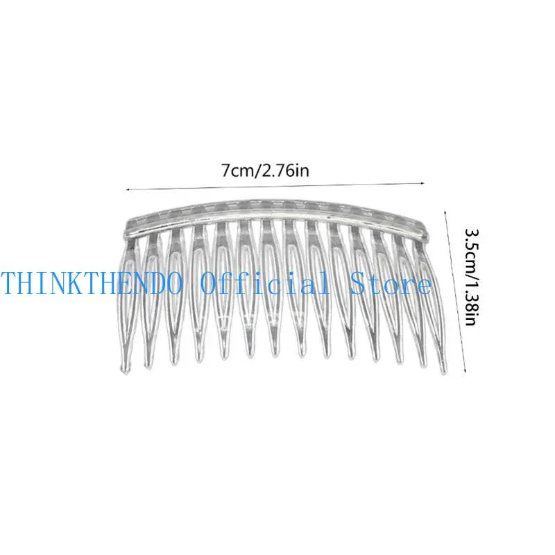 652F Hair Clip Combs Metal Wire Plastic Hair Combs Bridal Wedding Veil Combs with Long Teeth Hairpins Grips Barrettes Clamps