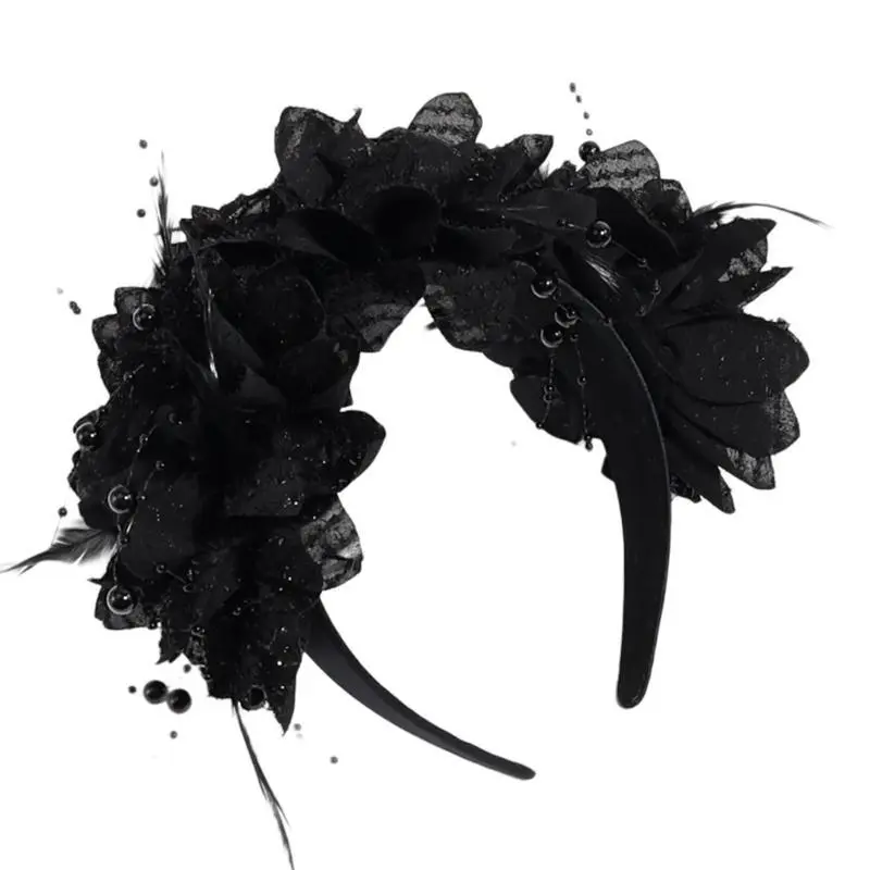 39BB Flower Headbands Bride Flower Crown Wedding Floral Garlands for Stall Market