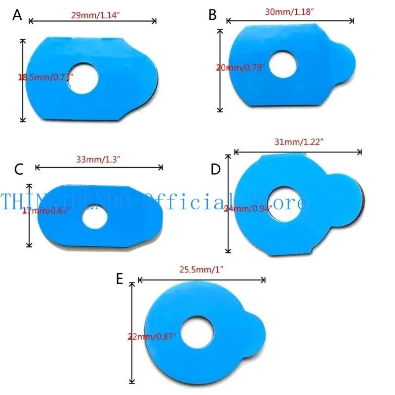 652F Optical Eyeglasses Lens Edging Anti-Slip Blocking Pads Tape for Lens Processing 1000 Piece Sticky Pad Easy to Remove