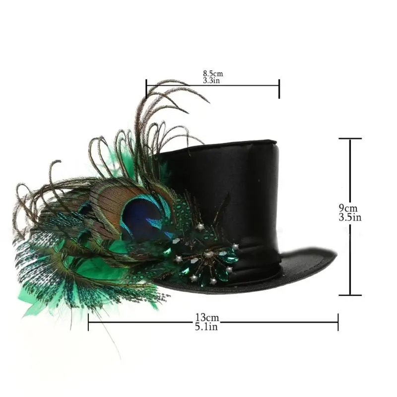 652F Elegant Fascinator Top Hat Pillbox Hat for Women Cocktail  Party Headwear Exquisite French Fascinator for Halloween