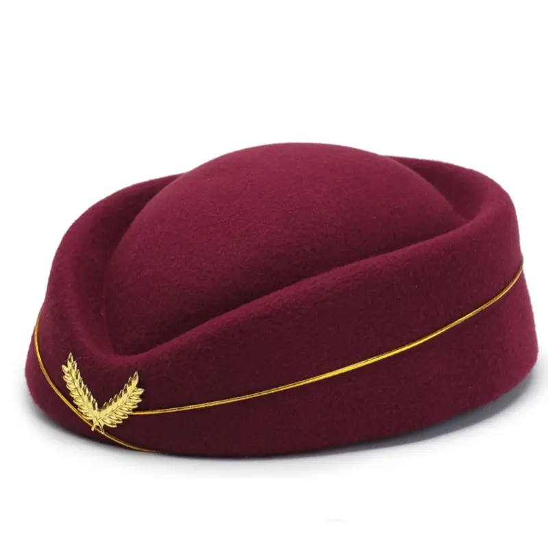 652F Stewardess Hat Hat Women Air Hostesses Hat Party Cosplay Formal Uniform Caps Accessory Party Hats Costume Accessory