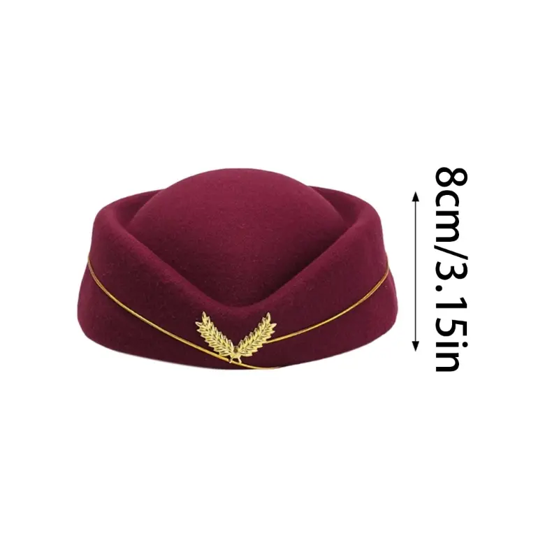 652F Stewardess Hat Hat Women Air Hostesses Hat Party Cosplay Formal Uniform Caps Accessory Party Hats Costume Accessory