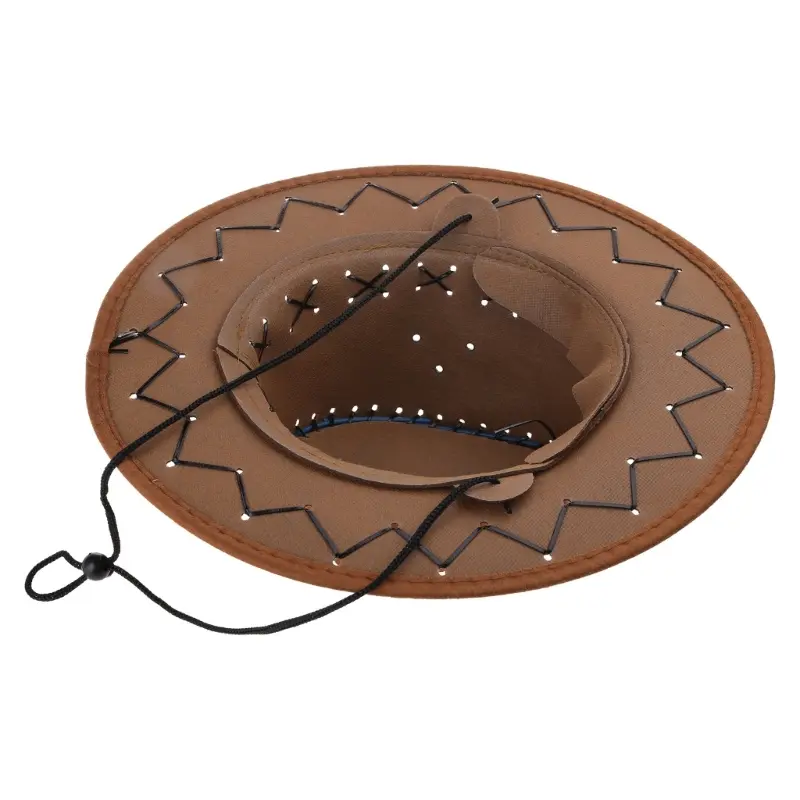 652F Simple Unisex Kids Cowboy Hat Fashionable Suede Western Cowboy Hat Cosplay Hat