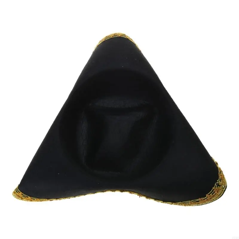 Pirate Hat for Adult Cosplay Party Costume Tricorne Hat Stage Shows Captain Hat for Halloween Role Play Headpiece