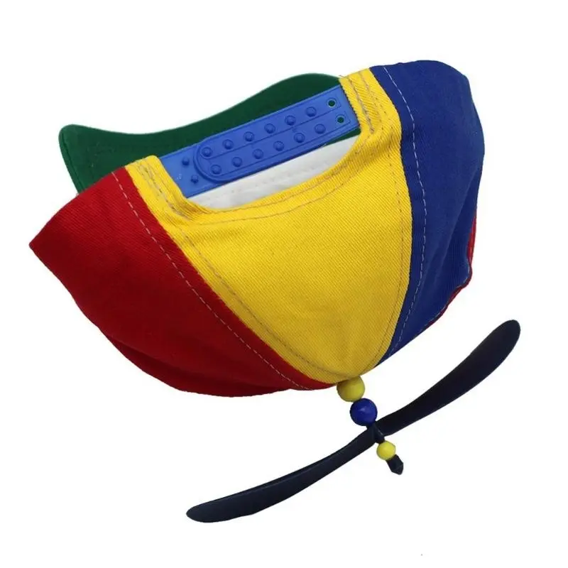 652F Adjustable Helicopter Hat Role Playing Baseball Hat Festival Propeller Hat for Children and Adults