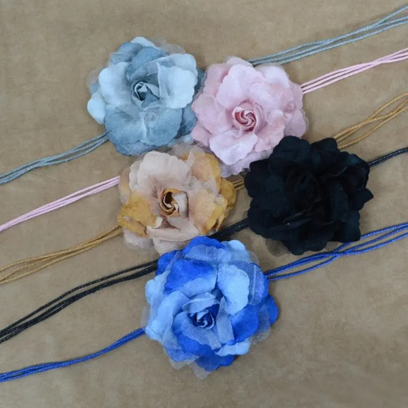 Ladies Bohemian Waist Belt Delicate Flower Decors Braided Belt Summer Dress Women Summer Seaside Waist Belt