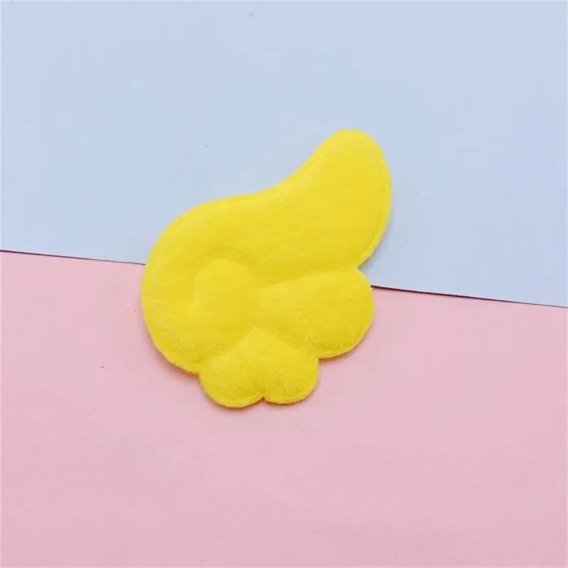 652F Crafts Furry Appliques Hairpin Handmade Plush Wing Appliques Hair Barrettes Trendy Decors for Hair Clip