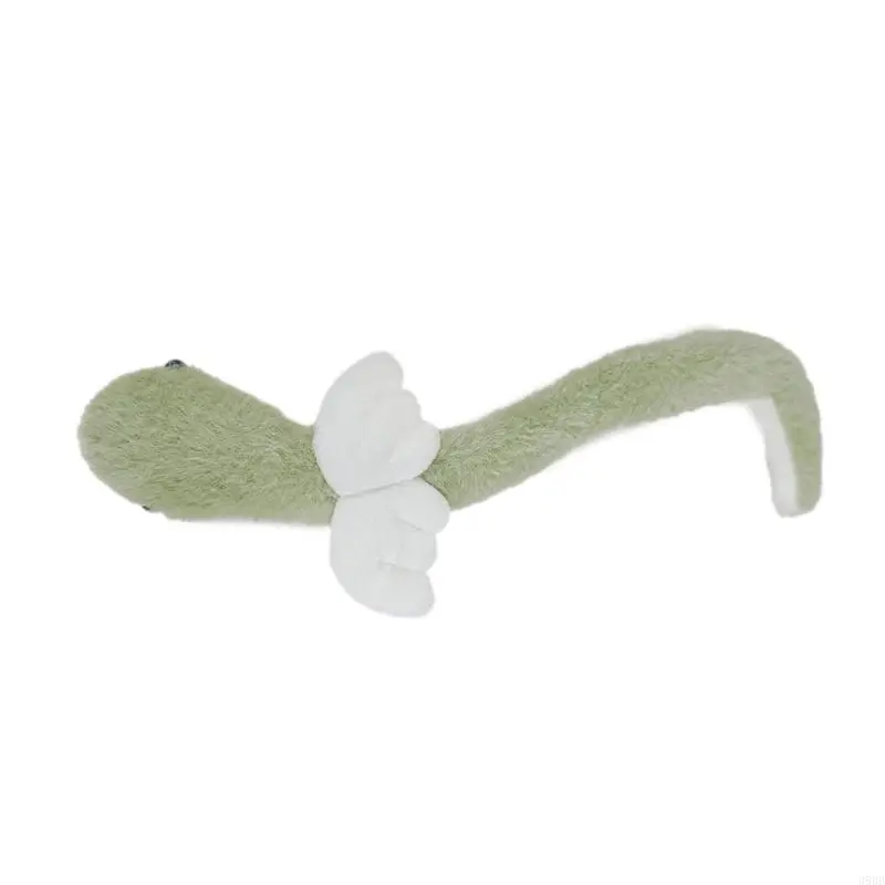652F Stuffed Snake Toy Plush Green Bendable Figure Anime for Chinese New Year 2025 Spring Festival Photo Props