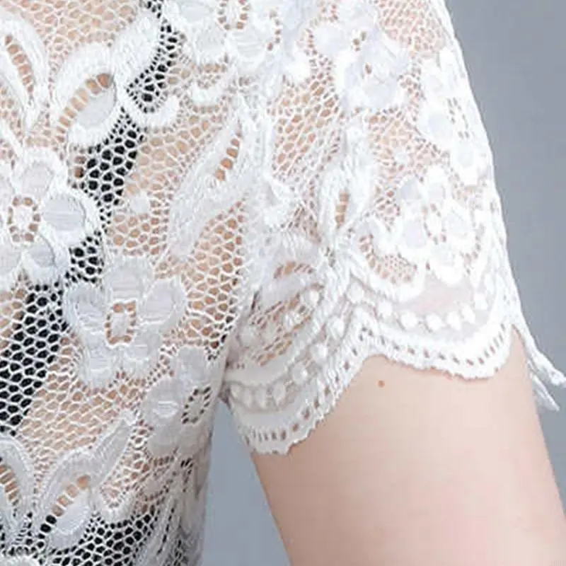 Women Detachable Fake Collar Half Shirt Blouse Sweet Crochet Floral Lace Collars Wedding Dress Neck Cover Summer Elegant