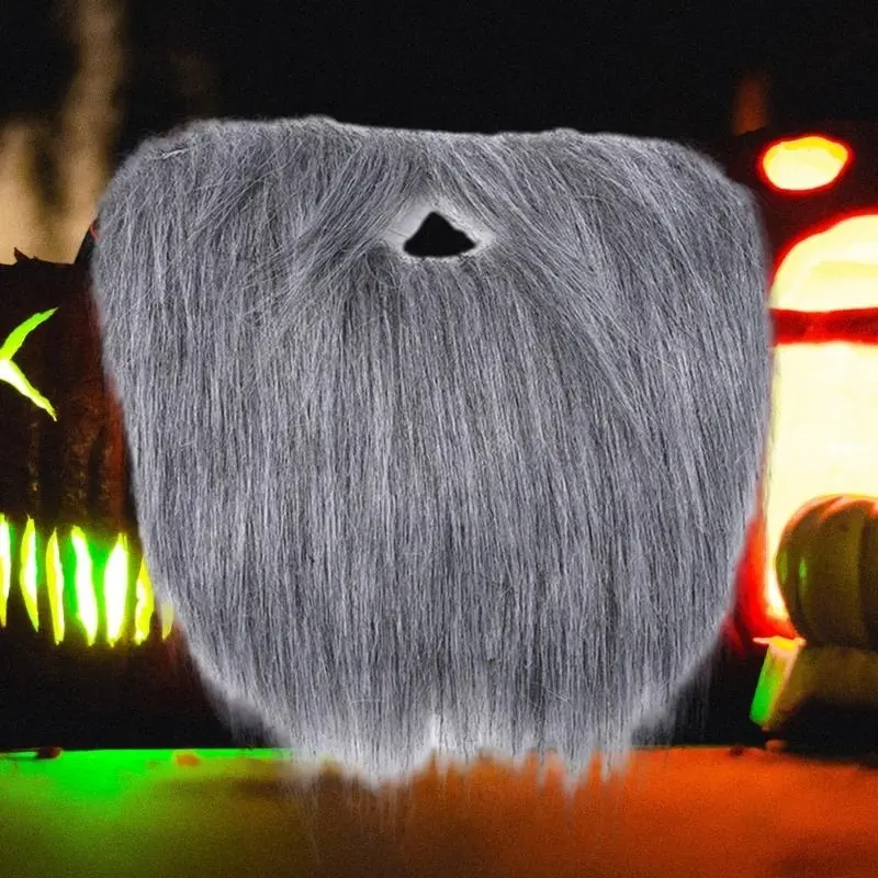 652F Halloween Fake Beard Funny Fake Mustaches Costume Hair Disguise Accessories with Adjustable Elastic Rope