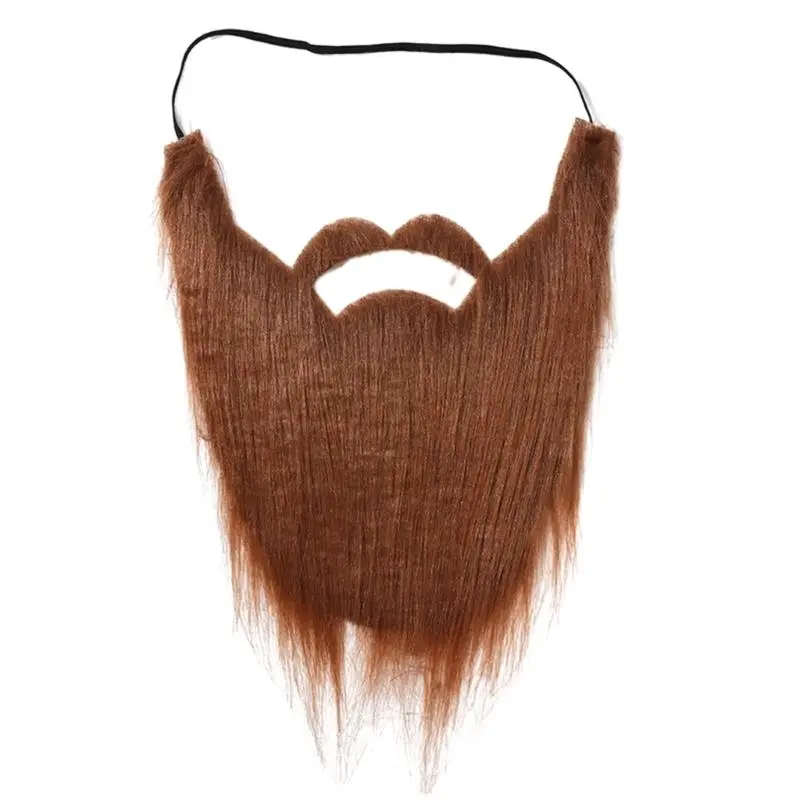 652F Halloween Fake Beard Funny Fake Mustaches Costume Hair Disguise Accessories with Adjustable Elastic Rope