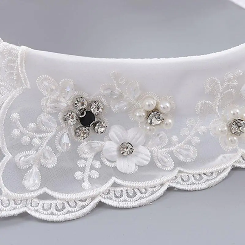 39BB Beaded Collar Necklace Detachable Collar Neckline False Collar Necklace For Women Choker Collar Necklace  Collar