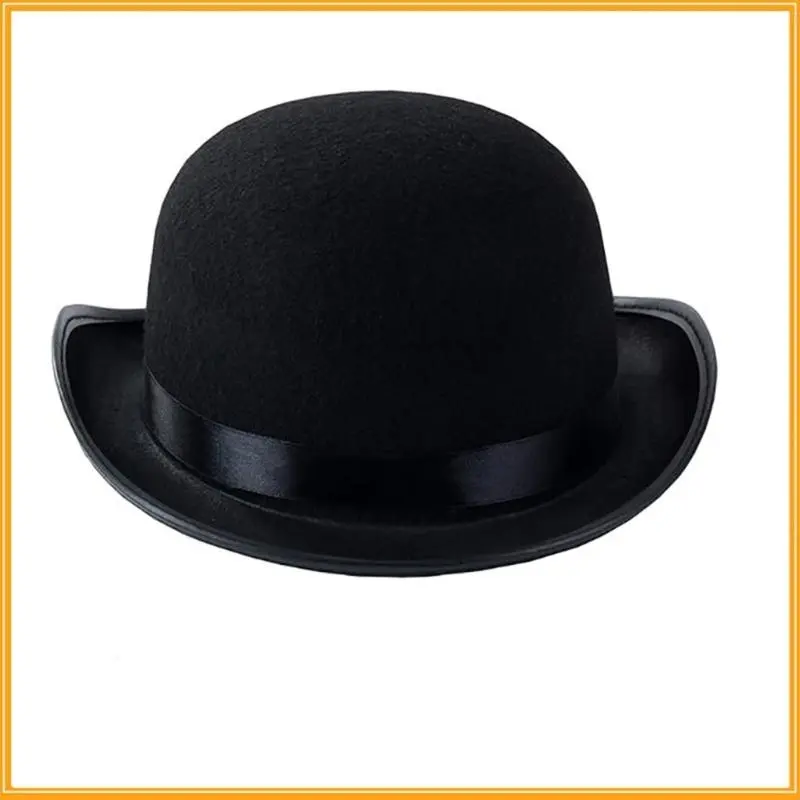 652F Rich Uncle Costume Accessories Board Game Costume Gentlemen Costume Rich Man Top Hat Necktie Monocle Cane Mustache
