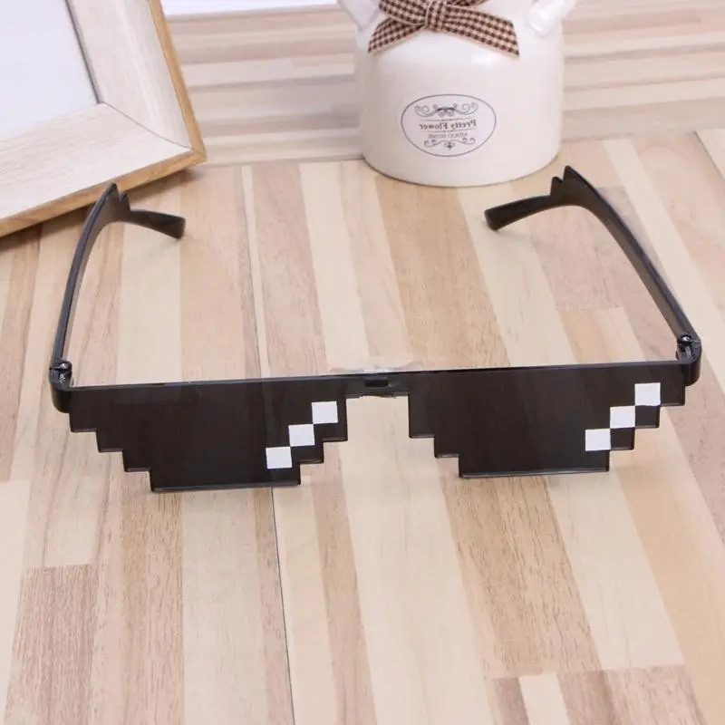 Novelty Sunglasses Pixelated Men Women Brand Party Eyeglasses  Vintage Eyewear Unisex Gift Toy Glasses for Teens