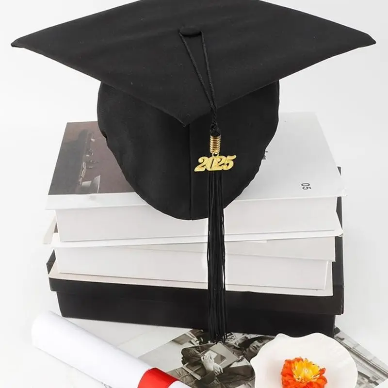 652F Classical Children's Graduation Hat With Tassels For Comfortable Wear Formal Event Graduation Caps For Memorable Photo