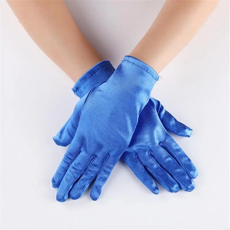 Short Short Gloves for Women Formal Occasion Gloves Ceremonial Wrist Length Gloves Evening  Danceparty Dress Up Gloves