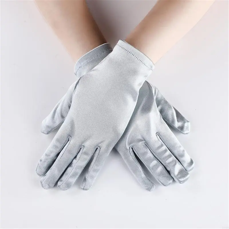 Short Short Gloves for Women Formal Occasion Gloves Ceremonial Wrist Length Gloves Evening  Danceparty Dress Up Gloves