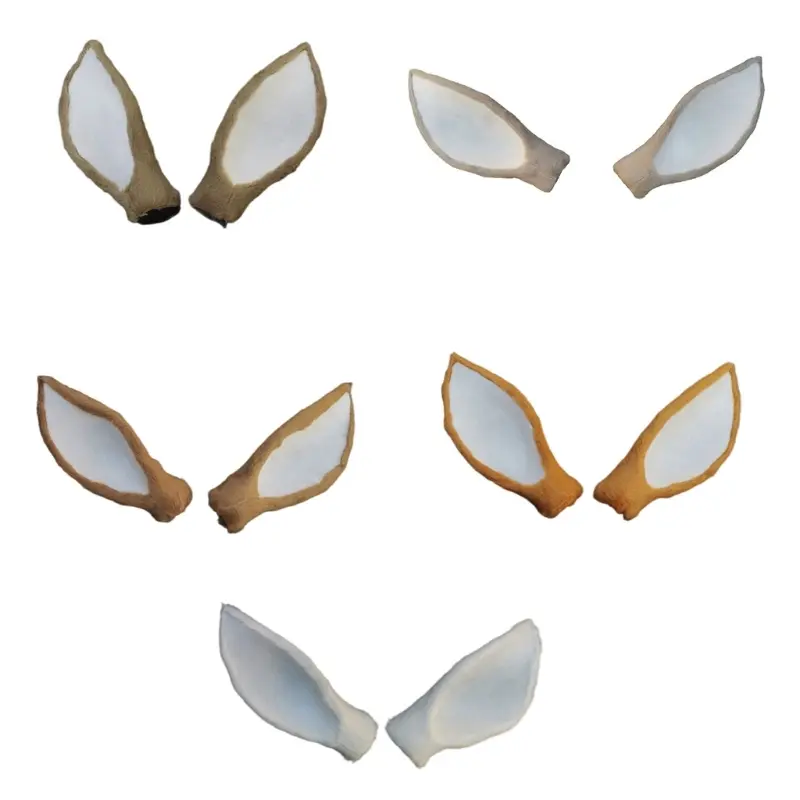 652F Handmade Hairhoop Making Supply Plush Deer Ear for Crafting Headband Decors Costume Hairband Making Kits Craft Ornament