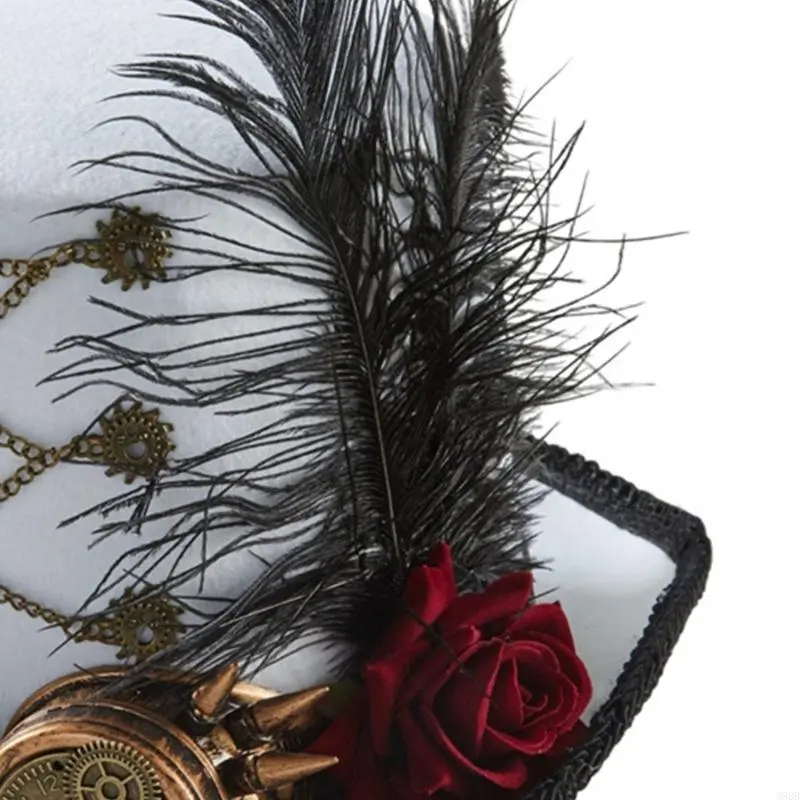652F Steampunk Top Hat With Goggles Steampunk Hat Steampunk Time Hat Steampunk Accessories Steampunk Bowler Hat