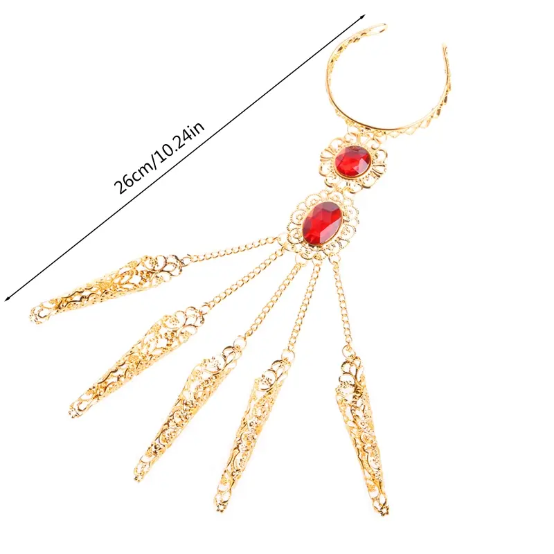 652F 1pc Women's Girl's Belly Dance Dancing Finger Indian Thai Finger Golden Jewelry